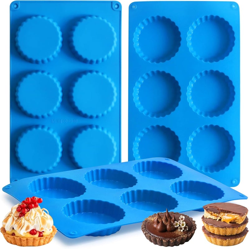 Sidosir 3pcs Peanut Butter Cup Mold, Silicone Mini Tart Pan for Bite Size Fat Bombs, Silicone Chocolate Candy Mold for Brownie (Keto Cup) - Image 1